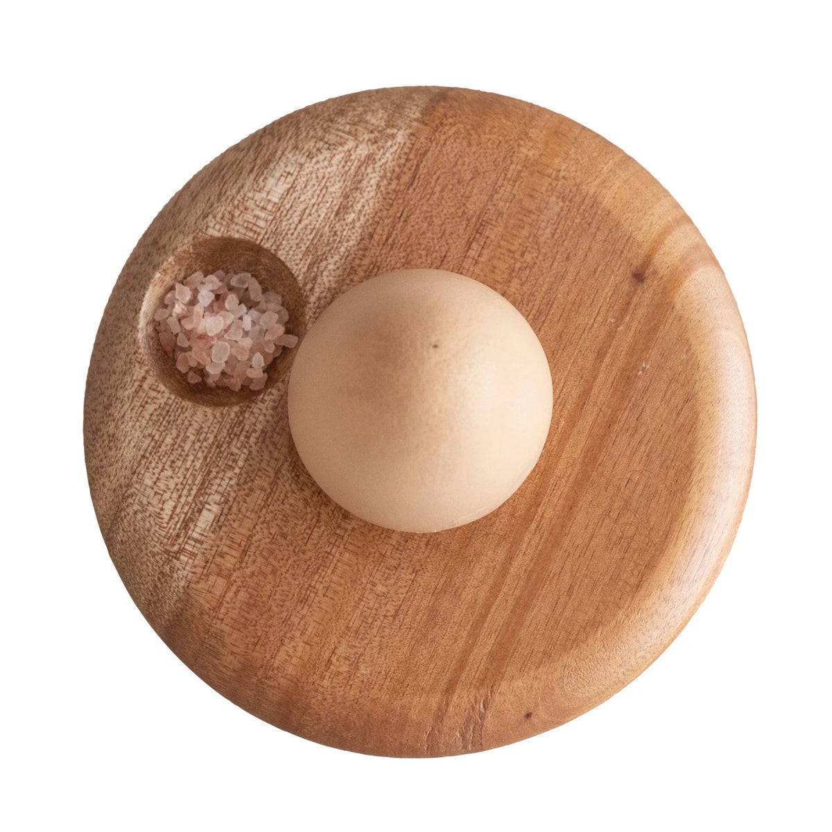 mahogany wood egg holder with salt indent