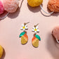 Acrylic mango dangle earrings
