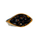 Inside of pouch showing fabric of beer glass patern.