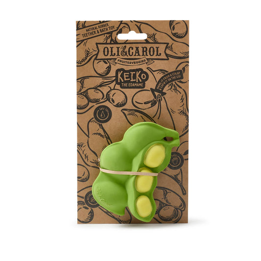 edamame baby teething toy in packaging 