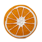 orange slice rubber baby teething toy