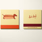 front and back designs of the wiener hot dog matchbooks 