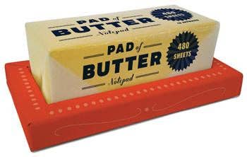 Pad of Butter notepad with red box packaging