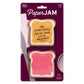 Packaged sticky notes with 'Paper Jam' branding and two sets of bread shaped sticky notes on a white background