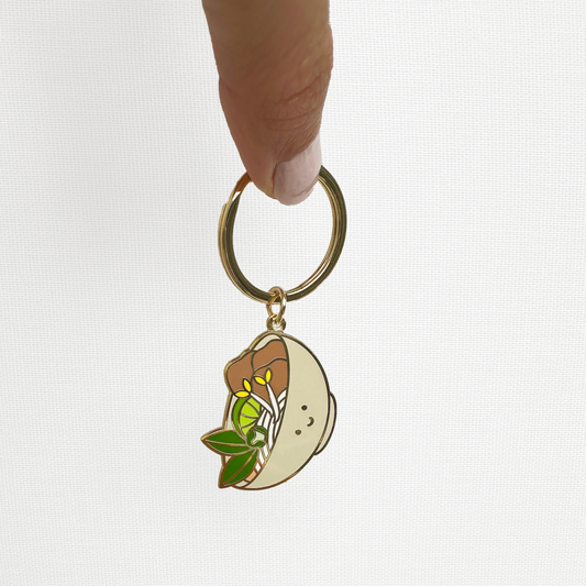 smiley-faced, pho bowl keychain