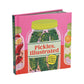 Book titled 'Pickles, Illustrated' with colorful design on a white background