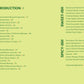Table of contents page on a green background