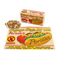 Portillo's hot dog puzzle pieces, box and poster of finished product 