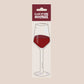 bookmark in the shape and color of a glass of red wine 