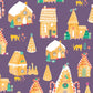 details of the gingerbread houses gift wrap sheet by revel & co. 