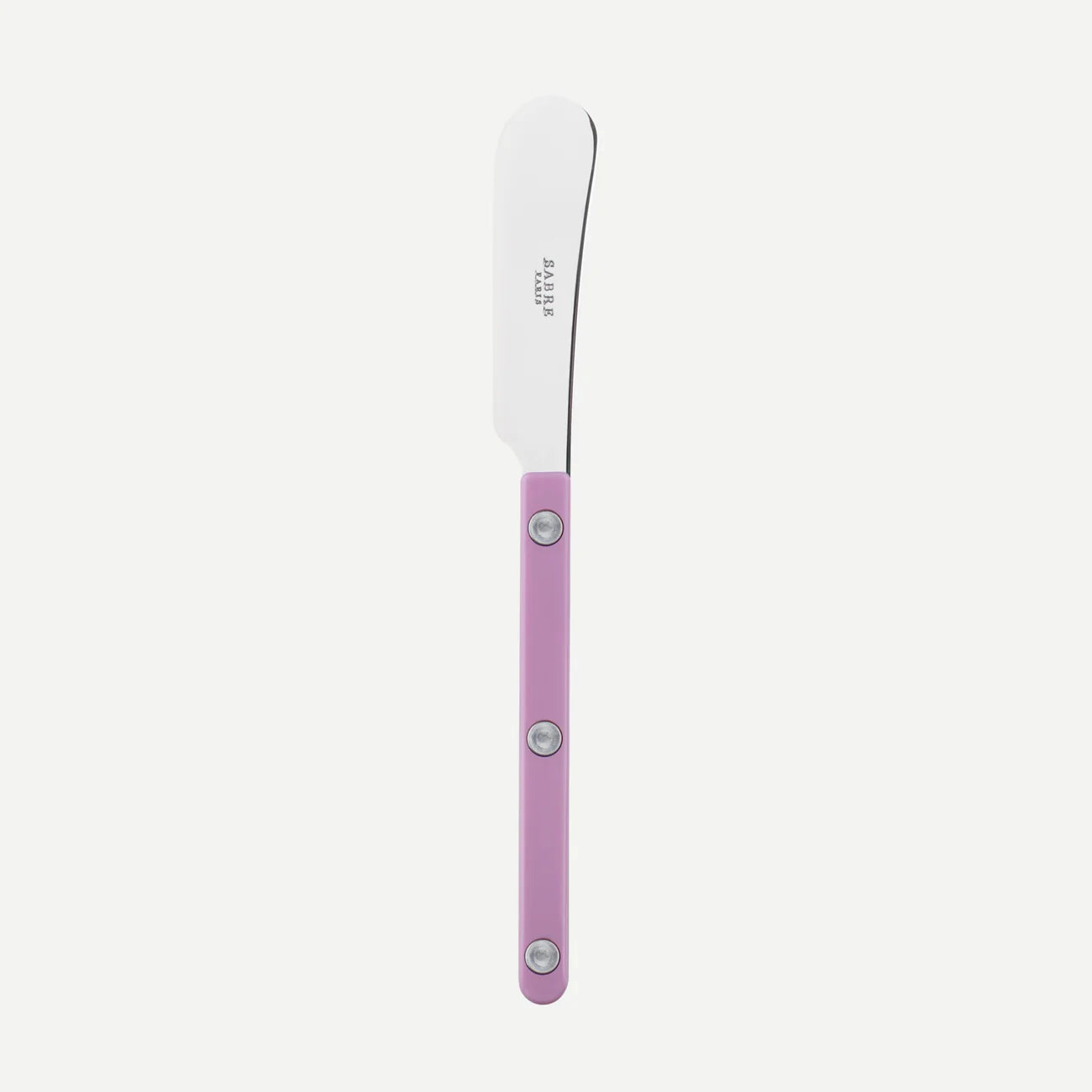 Soft cheese and butter spreader with a shiny, forged metal spreader. The color of the handle is: Pink