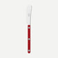 Soft cheese and butter spreader with a shiny, forged metal spreader. The color of the handle is: Red