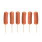 set of 6 birthday candles that look like sausages