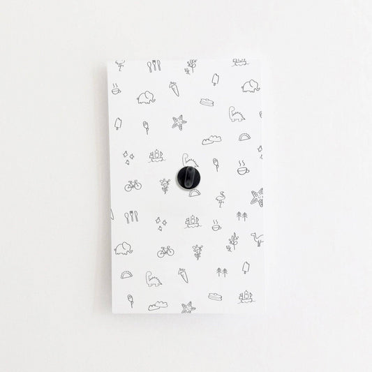 Card backing of spam musubi pin 