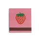 matchbook with a strawberry design on a pink cover