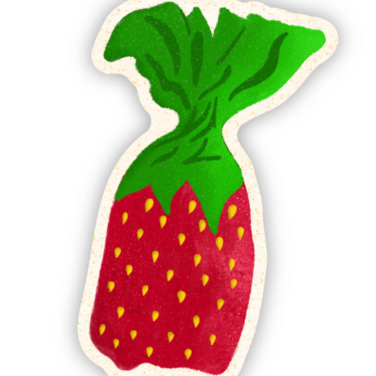 Strawberry grandma candy illustration sticker 
