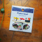 packaging of sushi cat washi sticker flakes on wood background 