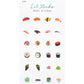 2 pack of sushi washi sticker sheets 