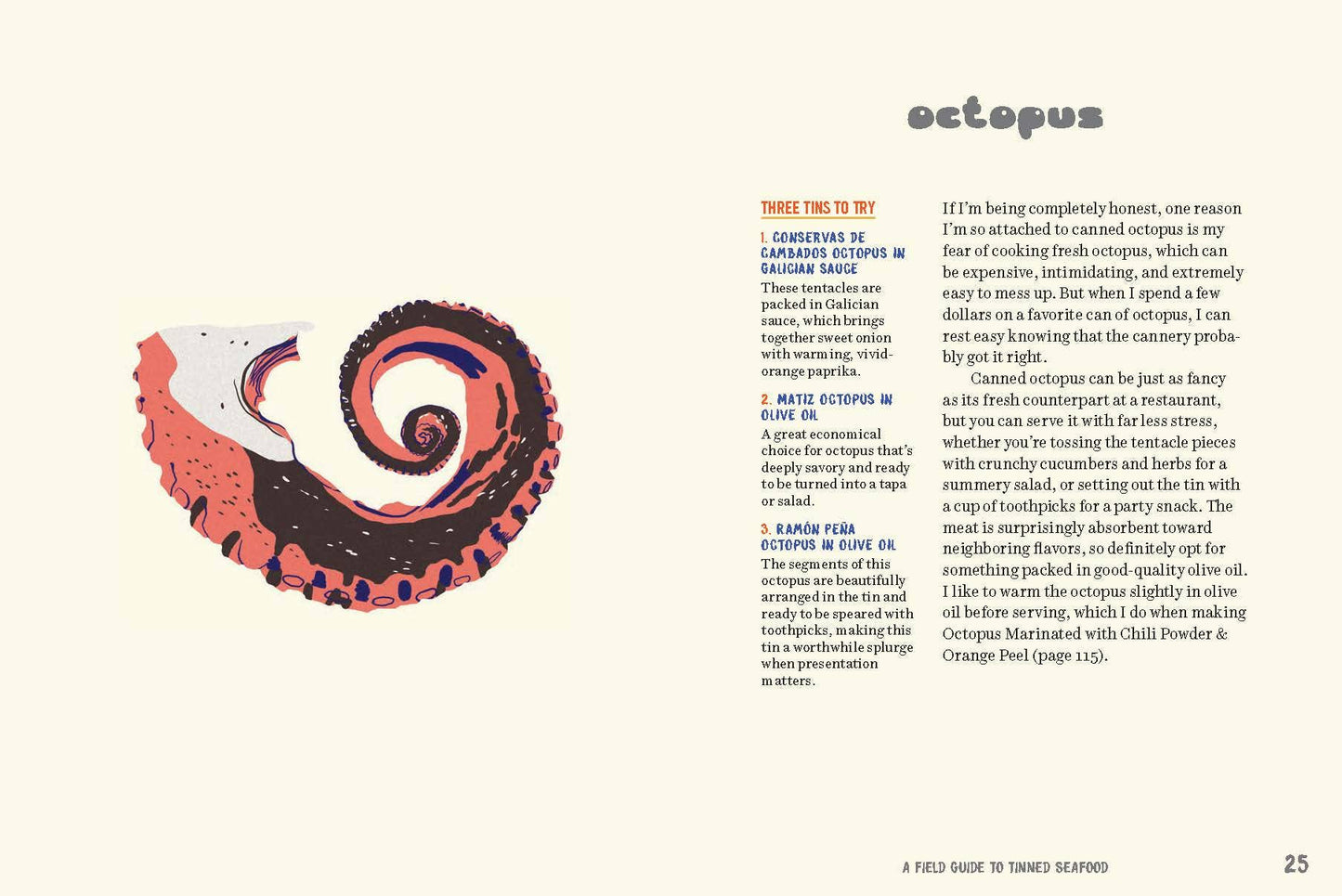 Illustration of an octopus with text to the right on a white background