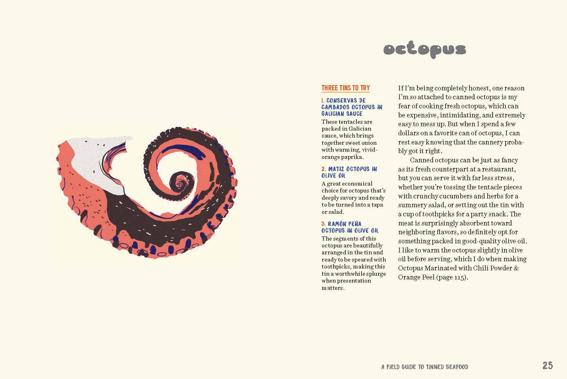 Illustration of an octopus with text to the right on a white background