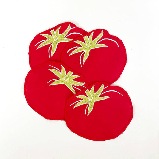 Set of 4 - Tomato cocktail napkins 