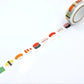 Decorative tape with sushi design on a white background