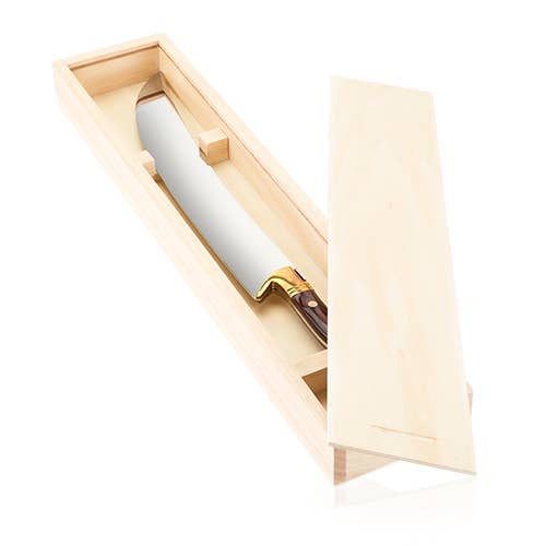 champagne saber in wooden box 
