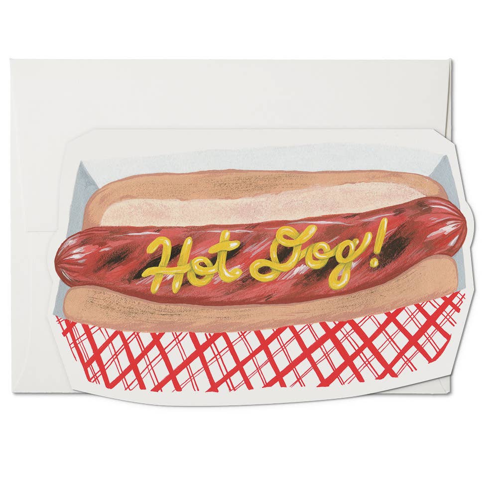 Hot dog greeting card