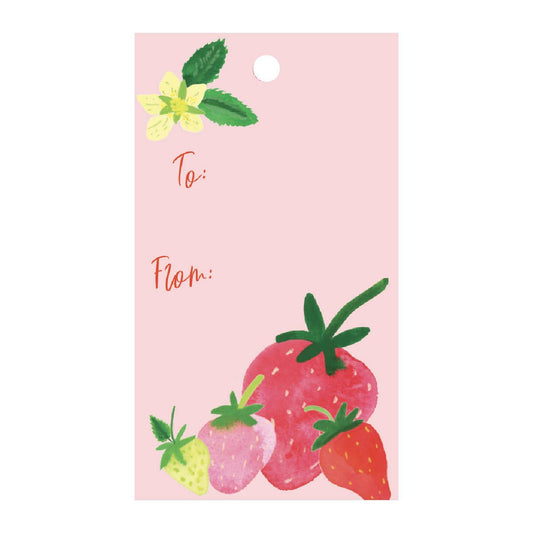 double sided gift tags with strawberry design 