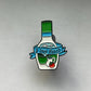 Ranch bottle lapel pin that has a ribbon across the bottle that says "I love Ranch".