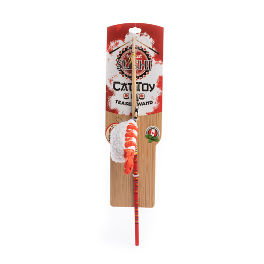 Sushi on a chopstick cat toy 