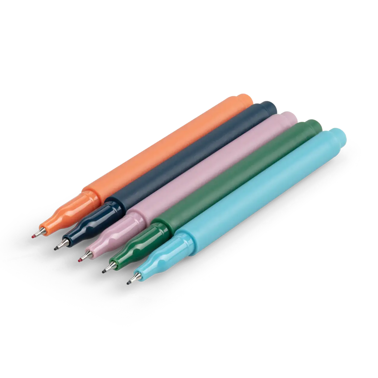 Fine line colored pen set of 5 