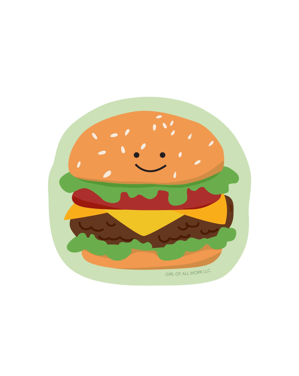 Burger vinyl sticker 