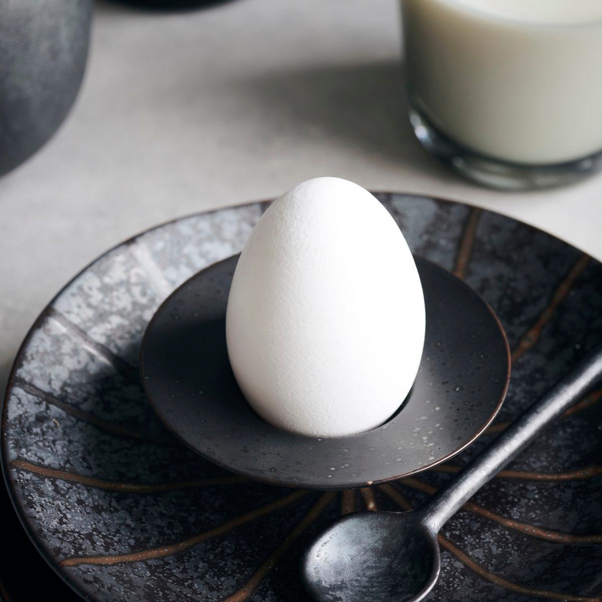 black egg cup/saucer 