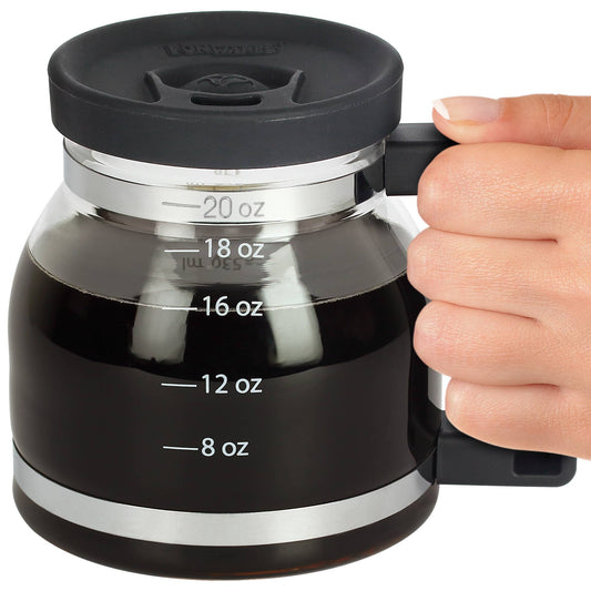 Portable coffee mug that looks like a coffee pot from a diner. 