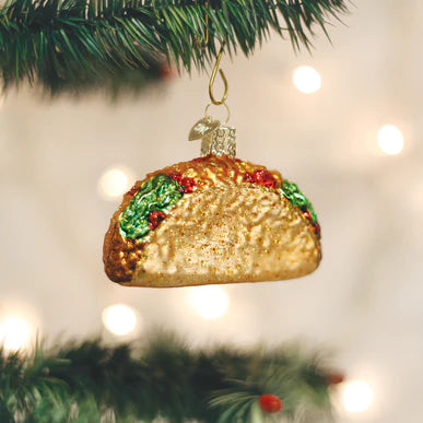 Hard shell taco Christmas ornament 