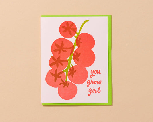 Grow (Tomato) Girl Card