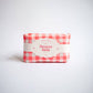 Salted butter candle in red gingham packaging 