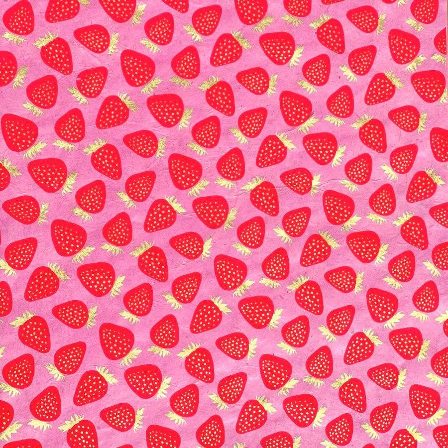 strawberry wrapping paper 