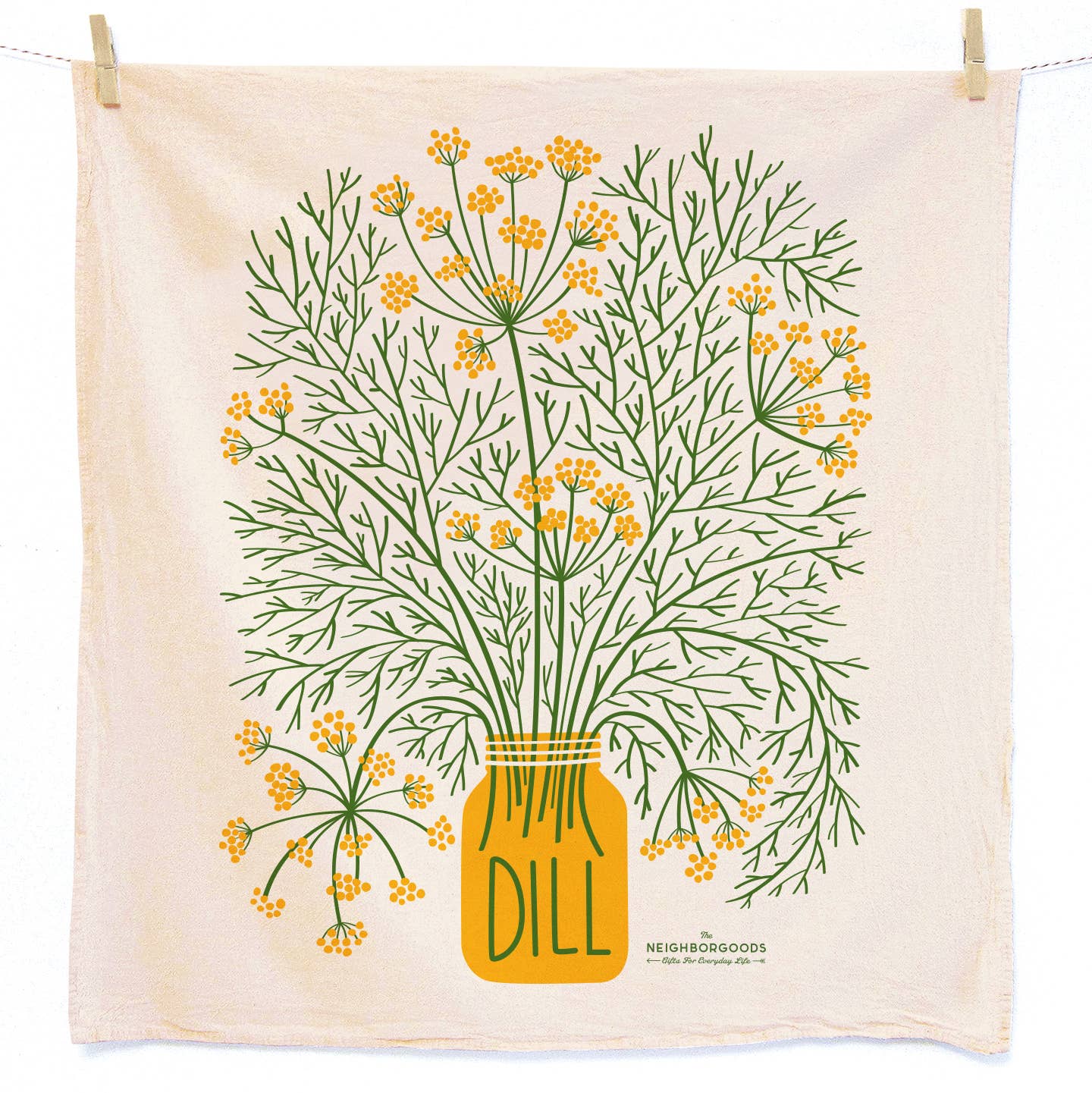 Dill plant dish towel by The Neighborgoods 