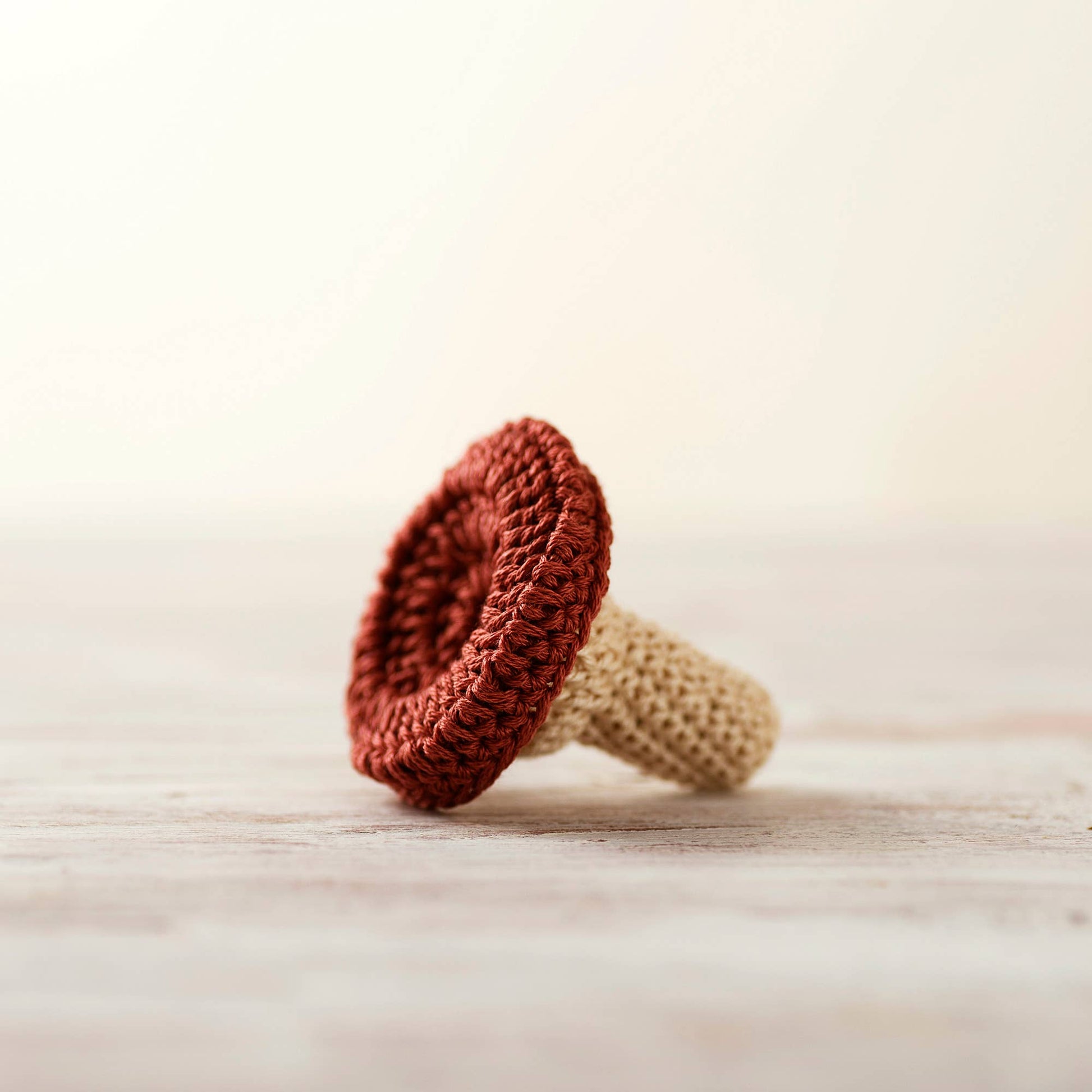 Crochet saffron milk cap mushroom