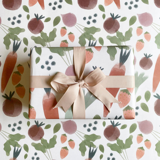 Vegetable print wrapping paper 