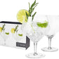 gin & tonic set of glasses with box packaging 