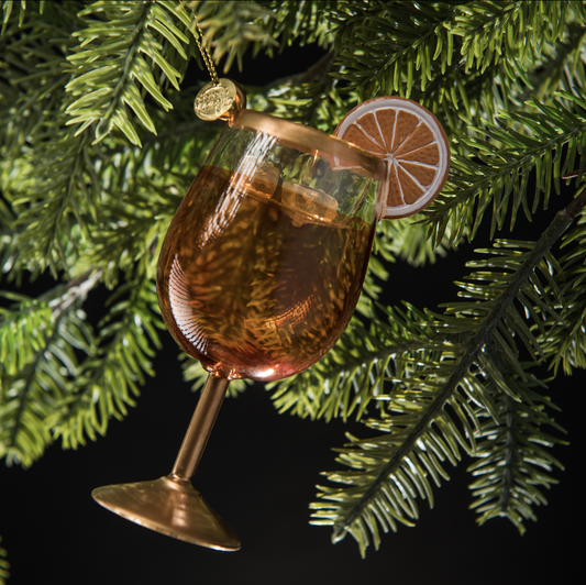 spritz cocktail Christmas ornament 