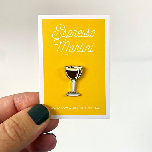 Espresso Martini enamel pin 