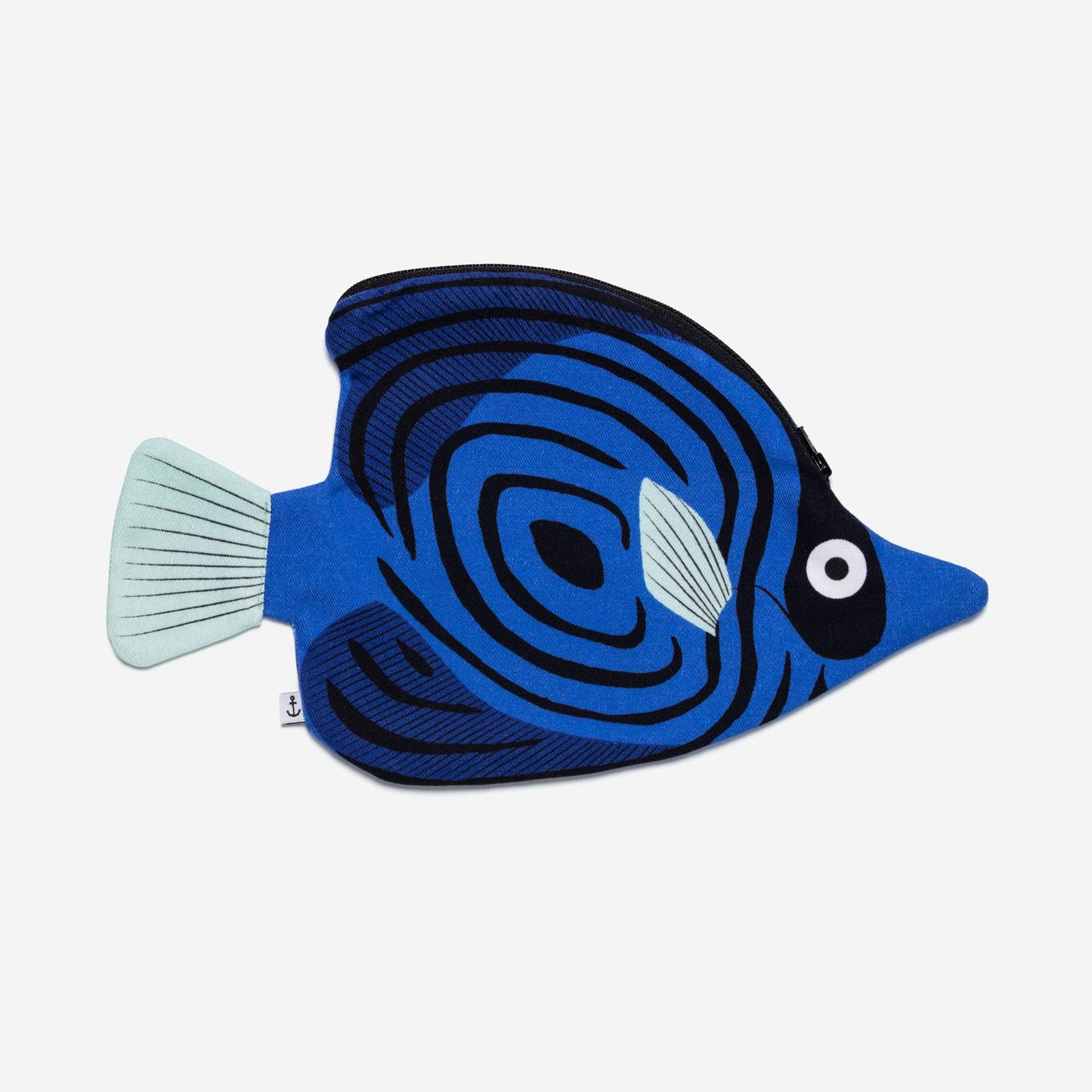 Blue butterfly fish zippered pouch 