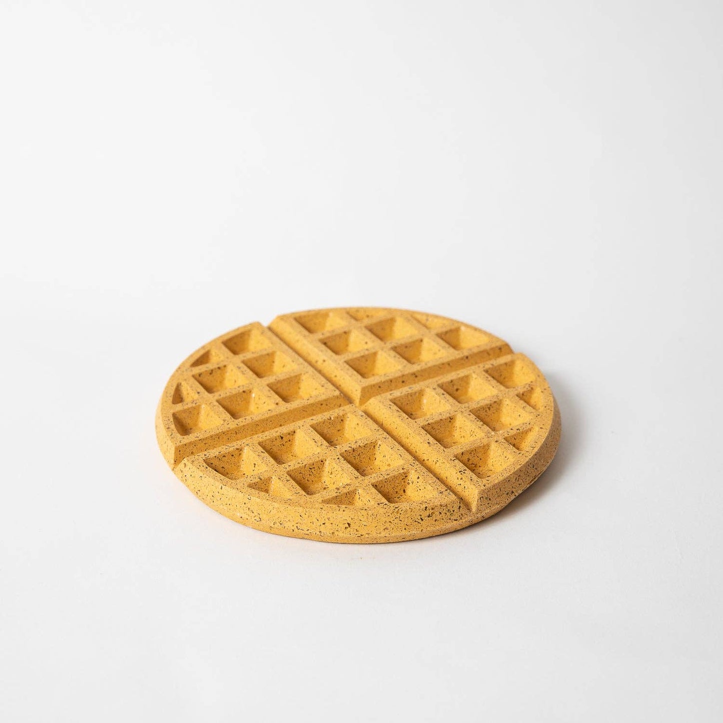 Waffle trivet -- made of concrete and cork 