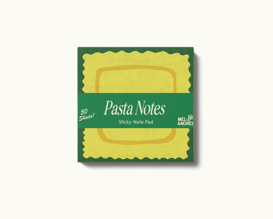 Sticky post-it notes with ravioli illustration on it 
