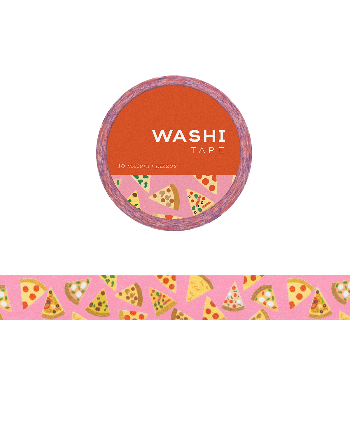 Pizza washi tape -- pizza slices with different toppings 