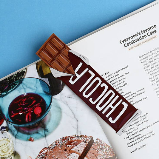 bookmark that looks like an opened chocolate bar 